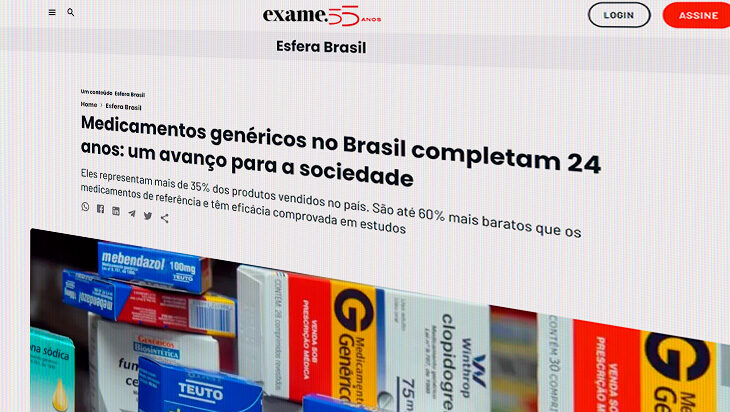 Aniversário de 24 anos dos genéricos no Brasil é destaque na imprensa